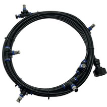 정원 온실 관리 시스템 스마트팜 자동 물 파이프 냉각 안개 호스 튜브 키트 파티오, 15m 블랙 슬립 락