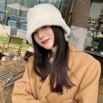 프림 겨울 페이크퍼 벙거지모자 부드러운털 버킷햇