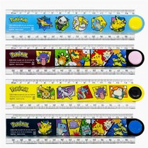 포켓몬스터 접이식자 캐릭터 15cm자 피카츄 30cm자 캐릭터 4p랜덤 9372