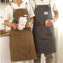 주방 카페 공방 미술 앞치마 네일샵 미용실 앞치마 바리스타 홀 주방 식당 앞치마 카페 공방 방수 가죽, 블랙, 본상품선택