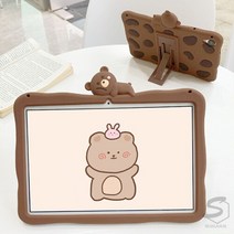 수나르 아이패드 미니1 2 3 4 5세대 7.9인치 애니멀 캐릭터 스탠드 스트랩 실리콘 케이스, 아이패드 미니4(7.9)/stc069 핑크