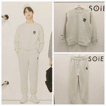 [소이주니어]논현점 22년겨울신상 ** 노기모 겨울소재 ** 고급소재 ** 멜란지 사카리바 맨투맨티 조거 바지 셋트