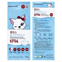 웰킵스 황사방역마스크 KF94 중형, 40개, 백색, 1개입