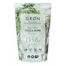 GRON (그론) 소이 프로테인 슈퍼 푸드 배합 국산 무첨가 비건 대응 글루텐 프리 (그린 몬스터 240g) GRON (グロン) ソイプロテイン スーパーフード配合 国産 無添加 ビー