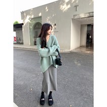 [NU860]헤이디 웜 니트 롱스커트