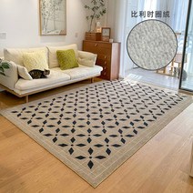 디자이너 먼지없는 워셔블 북유럽 러그 주문제작 반려견 카펫트 물세탁 대형 원룸 사계절 거실