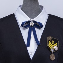 수제 진주 크리스탈 한국 여자 대학 스타일 유니폼 액세서리 귀여운 셔츠 칼라 꽃 가격은 배지를 포함하지 않습니다, 넥타이-L