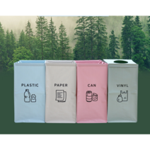 재활용 3단 4단 업소용 가정용 분리수거함 가방, 1.간단분리수거함3p(30*30*40cm)