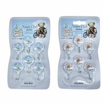 원형 노노스미니원형 6P 행거 미니원형곰돌이후크걸이세트, 색상:[색상]본상품, 단품