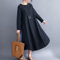 [바니드] 여성 봄가을 긴팔 중년 엄마원피스 - 0928