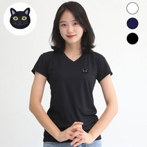 멋지군 기능성 브이넥 여성 반팔 티셔츠