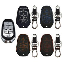 20 년 G4렉스턴 올뉴렉스턴 ~ ~21년 5버튼 키케이스 스마트키 자동차키 커버, 레드, 레드