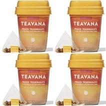 티바나 피치 트랜퀼리티 카모마일 15개입 4팩 1세트 Teavana Peach Tranquility Herbal Tea With Chamomile, 1ml