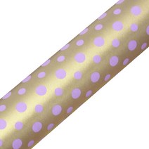 영프라자 더블도트 종이롤 포장지 53cm x 20m, 퍼플, 1개