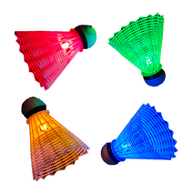 LED 야광 셔틀콕 배드민턴 공 4P 콕, LED플라스틱셔틀콕4P, 1개