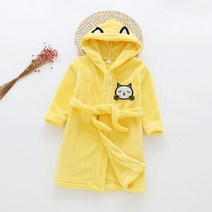 스타빈 아동용 패턴 후드 목욕가운 100호, 옐로캣