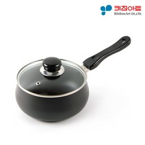 키친아트 쥬노블랙 경질냄비 편수 18cm, 블랙