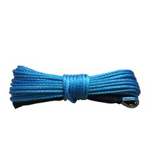 UHMWPE 케이블 합성 윈치 로프 10mm x 60m 4x 4/4WD/UTV/ATV/오프로드용 견인, 02 GRAY