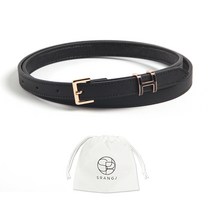 에스랑제이 여성 정장 슬림 가죽 청바지 벨트 허리띠 + 더스트백