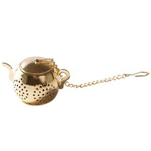 금속 차 스트레이너 주전자 모양 느슨한 잎 차 Infuser 스테인레스 스틸 티 메이커 허브 향신료 필터 액세서리, 금