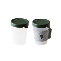 나인웨어 그리닝 리유저블컵 투명 텀블러 4종, 310ml