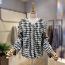 에이비에프지 체크 패턴 트위드 자켓(AOX1HJ08B)