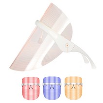 버디스킨 완전무선 충전식 3컬러 7컬러 무선 LED마스크, 투명(화이트), 버디스킨 무선충전식 3컬러 LED마스크
