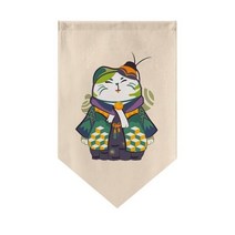 일본 삼각형 플래그 고양이 프린트 짧은 커튼 이자카야 입구 파티션 주방 레스토랑 출입구 장식 커튼, [02] 30x50cm, [01] Hook Loop, [10] S10-Triangle Curtain