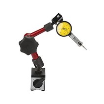 레벨 측정기 레버 다이얼 테스트 인디케이터 자석 베이스 홀더 영구 고정 각도 조정 가능 게이지 스탠드 측량 암 0~08mm 측정 범위 선반 레버리지용