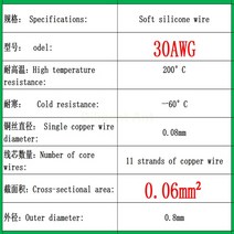 8게이지배선 100 meters/50 high quality soft silicone wire and cable 8 12 14 16 18 20 22 24 26 28 30, 01 30AWG_03 10m_02 black