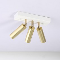 LED 스포트라이팅 다트 3등 골드화이트 골드블랙 카페 매장조명, 화이트