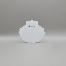 조개 악세사리택 목걸이택 100매, 화이트(먹박)