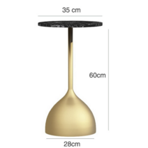 쇼파사이드테이블 카페테이블 대리석 이지홈데코, 11.골드바디_블랙대리석