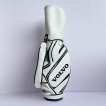 골프백 남녀공용 PU 가죽 방수 경량 캐디백 스탠다드 캐디 차량용 가방 벤츠 아우디 마크, 볼보-화이트