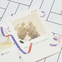 반짝이 스티커 축하리본