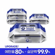 리꼬 프로 손소독 티슈 60매 (에탄올80%) * 4팩