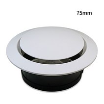 환기 커버 공기 배출구 디퓨저 150MM 75MM ABS 에어컨 튜브 가정용 조절 루버, 01 75mm