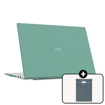 [세트할인-키스킨/파우치] LG 그램 2022/23 보이아 케이스 16인치(16Z90Q/16ZD90Q) 17인치(17Z90Q/17ZD90Q), 케이스+파우치, 16인치/케이스(민트)+V2파우치(네이비)