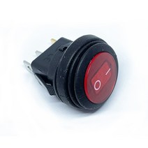3P 로커 방수 원형스위치 12V DC LED 레드 OFF-ON HAS2209