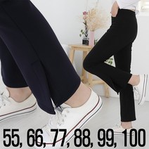 빅빅몰 [기모] 구김없는 부츠컷 밴딩 슬랙스 여성용 텐션 스판 원단 빅사이즈 팬츠 통 바지