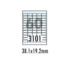 [폼텍] 레이저용 방수라벨 PP-3101 10매 60칸 38.1x19.2mm, [1202410]옵션없음