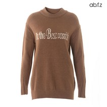 에이비플러스 ab.f.z 베스트 레터링 소매 골지 니트 (AFU4GW09A)