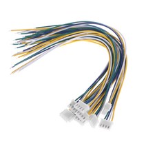 10pcs 4 핀 미니 마이크로 JST XH 2.54mm 24AWG 커넥터 플러그와 전선 200mm, 하얀색, 10개