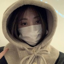 글램디아 따뜻한 니트 바라클라바 따스넥워머 겨울방한모자