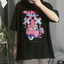 가바바 여성 오버핏 반팔티 개구장이 느낌 스트릿 반팔티셔츠 G61619