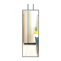 문걸이 전신거울 기숙사 원룸, 은색과 흰색 30x120