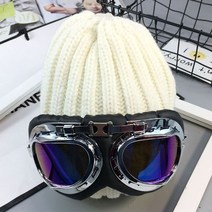 스노우보드비니 안경 레트로 모직 모자 겨울 야외 스키 모자 니트 비니