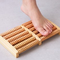 지압판 발마사지 우드 원목 돌돌이 발바닥 지압 안마 회전 셀프마사지 간편 지압봉, 1개