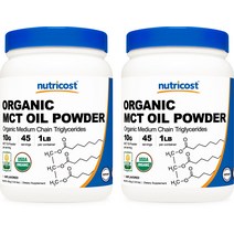 오가닉 MCT 오일 파우더 1lb 무맛 2병, 단품