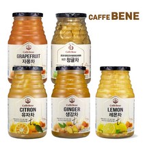 카페베네 과일청 5종 1병(1kg) /tea/에이드/홈카페, 단품, 선택:5. 과일청(유자) 1kg 1병